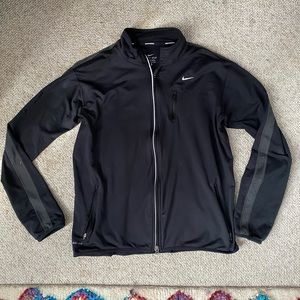 Nike running mens dry fit black and gray running jacket L Large